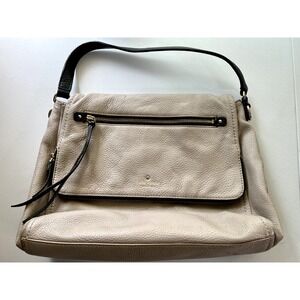 Kate Spade Womens Cobble Hill Toddy Handbag Satchel Purse Taupe Leather‎
